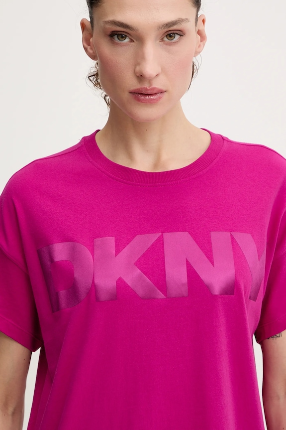 Bavlnené tričko Dkny ružová DP6T1534