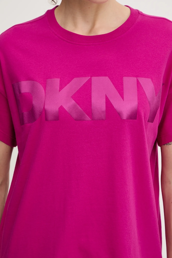 Bavlnené tričko Dkny DP6T1534 ružová