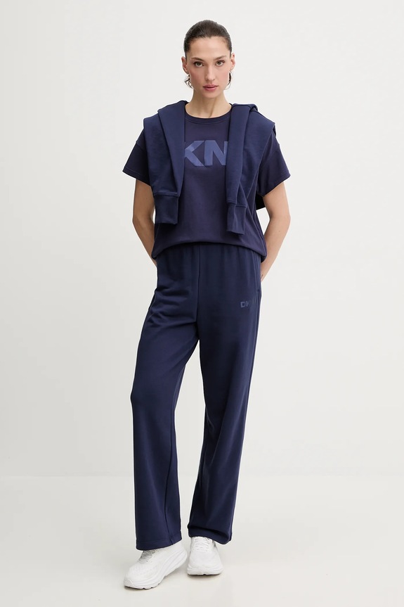 Bavlnené tričko Dkny DP6T1534 modrá SS26