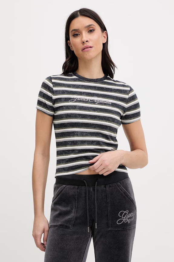 Guess Originals t-shirt wzorzyste szary W6RI41.J1314