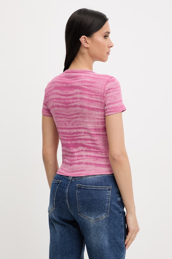 Îmbrăcăminte Guess Originals tricou W6RP42.KCTT1 roz