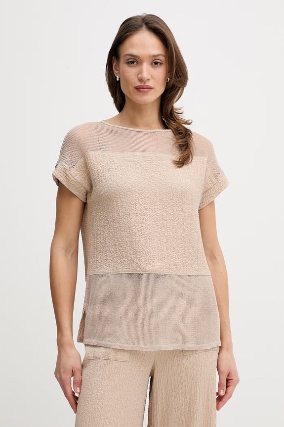 Joseph Ribkoff t-shirt damski beżowy 261247