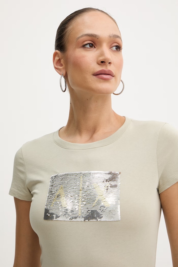 Oblečenie Bavlnené tričko Armani Exchange 8NYTDL.YJ73Z. zelená