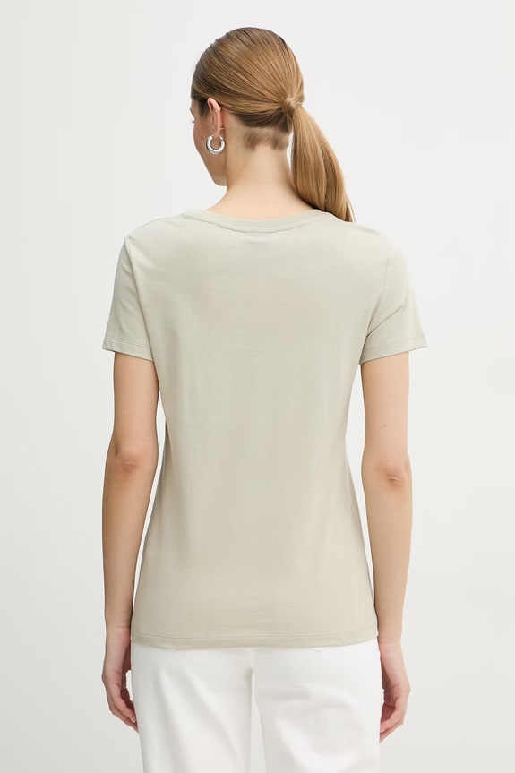 Odzież Armani Exchange T-shirt basic damski XW000839.AF10356. zielony