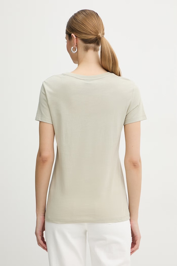 Odzież Armani Exchange T-shirt basic damski XW000839.AF10356. zielony