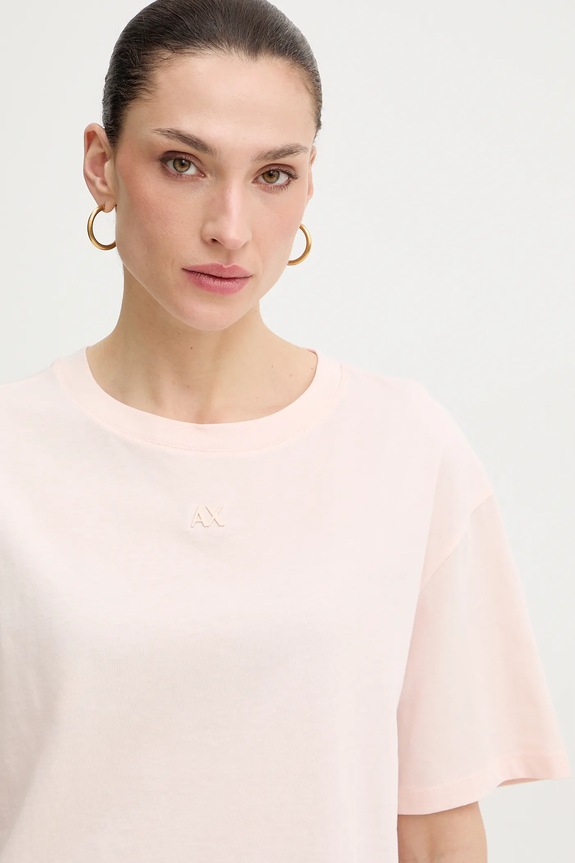 Bavlnené tričko Armani Exchange ružová XW001836.AF10356