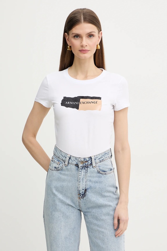 Tričko Armani Exchange potlač biela XW002841.AF16294