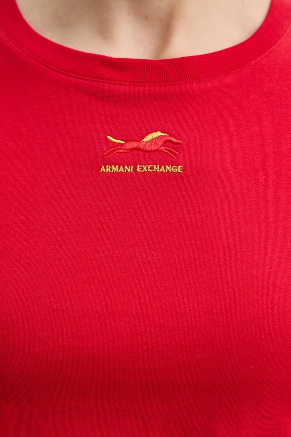 Bavlnené tričko Armani Exchange XW001856.AF10356 červená