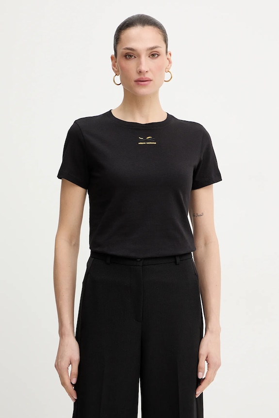 Bavlnené tričko Armani Exchange jednofarebný čierna XW001856.AF10356