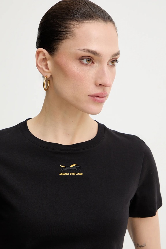Bavlnené tričko Armani Exchange čierna XW001856.AF10356