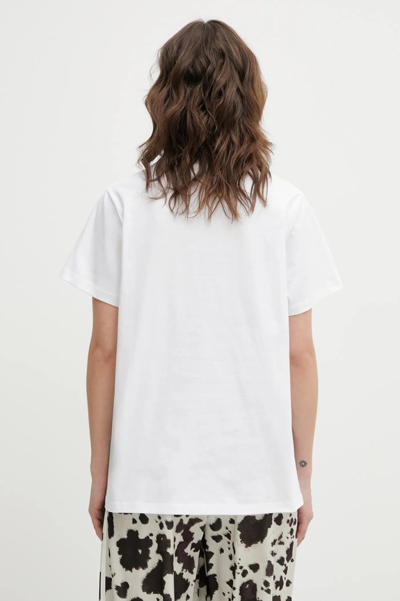 Odzież GANNI T-shirt bawełniany damski A1050075 biały