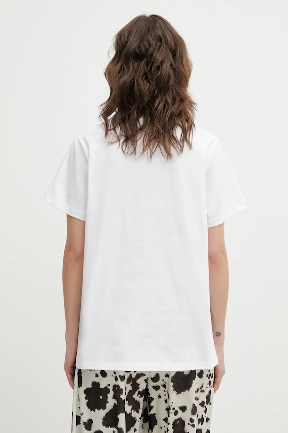Odzież GANNI T-shirt bawełniany damski A1050075 biały
