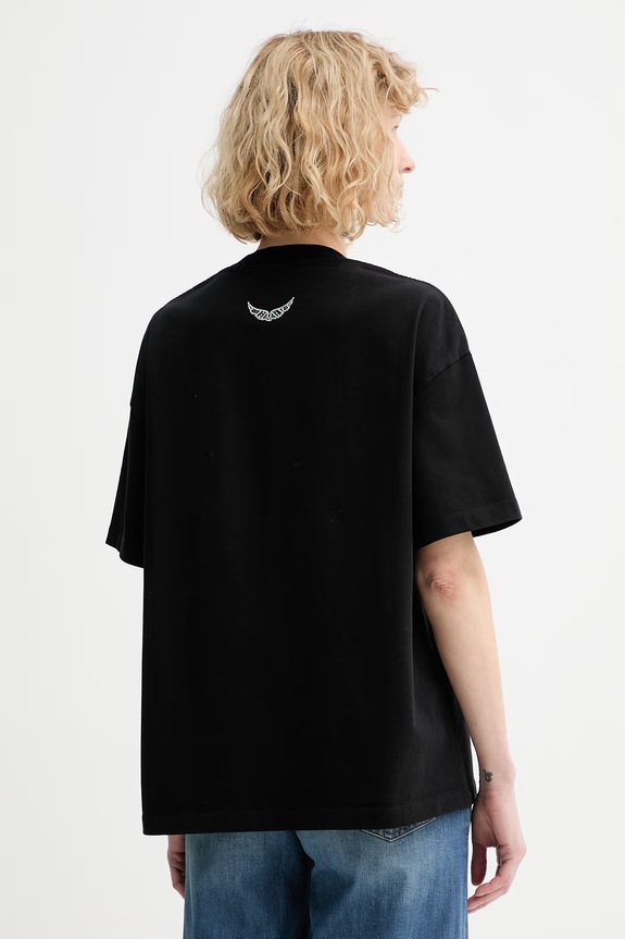 Odzież ZADIG&VOLTAIRE t-shirt bawełniany JWTS02883 czarny