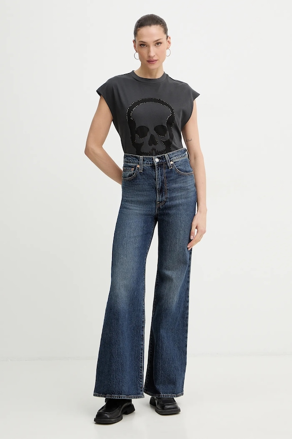 Bavlnený top ZADIG&VOLTAIRE JWTT01290 sivá SS26