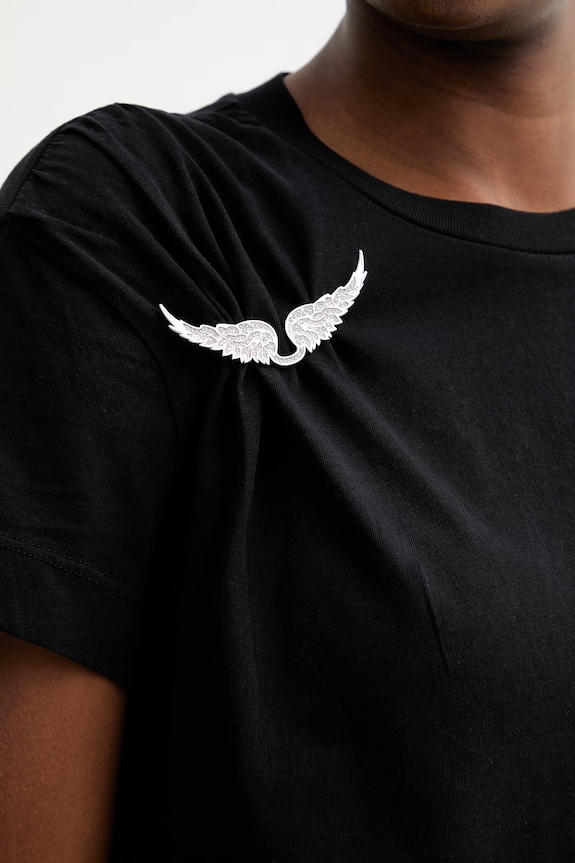 Bavlněné tričko ZADIG&VOLTAIRE JWTS02871 černá