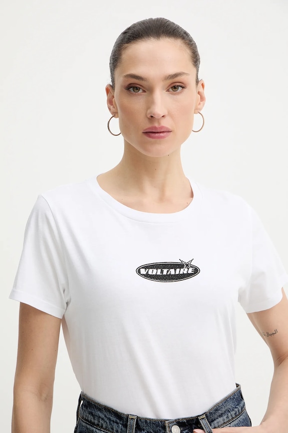 Bavlnené tričko ZADIG&VOLTAIRE biela JWTS02840