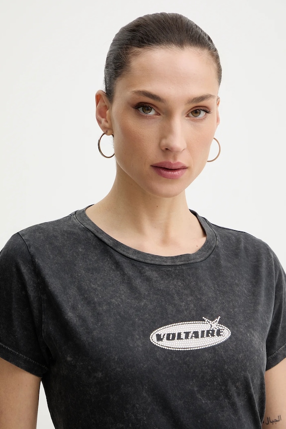 Bavlnené tričko ZADIG&VOLTAIRE sivá JWTS02840
