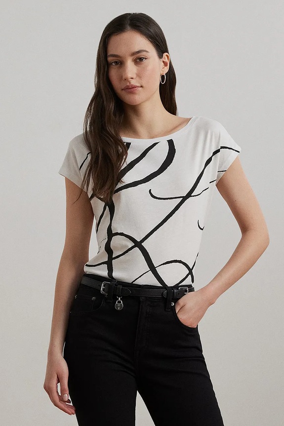 Lauren Ralph Lauren t-shirt mintás fehér 200748765