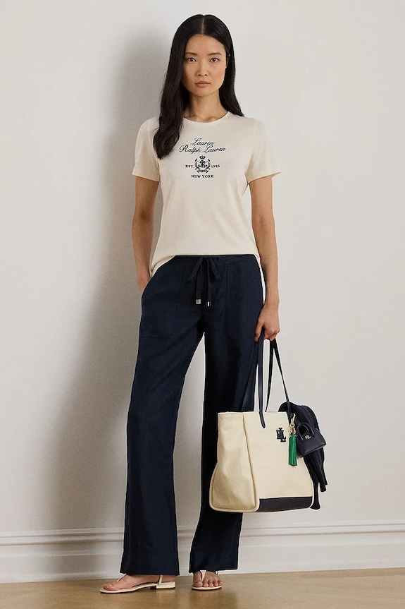 Oblečenie Tričko Lauren Ralph Lauren 200P03725 béžová