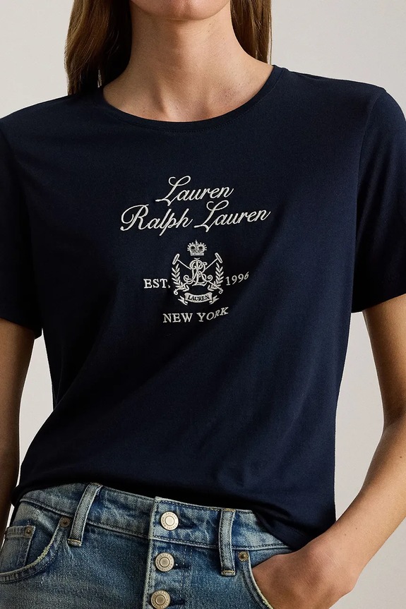 Tričko Lauren Ralph Lauren tmavomodrá 200P03725