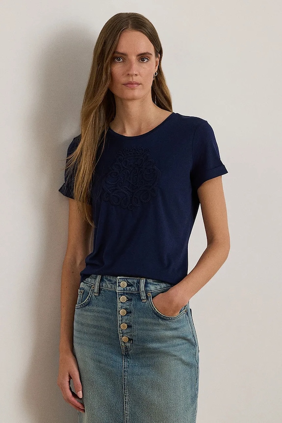 Lauren Ralph Lauren tricou imprimeu bleumarin 200P03753