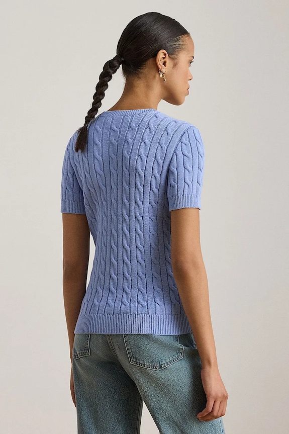 Lauren Ralph Lauren sweter bawełniany 200P07025 granatowy SS26