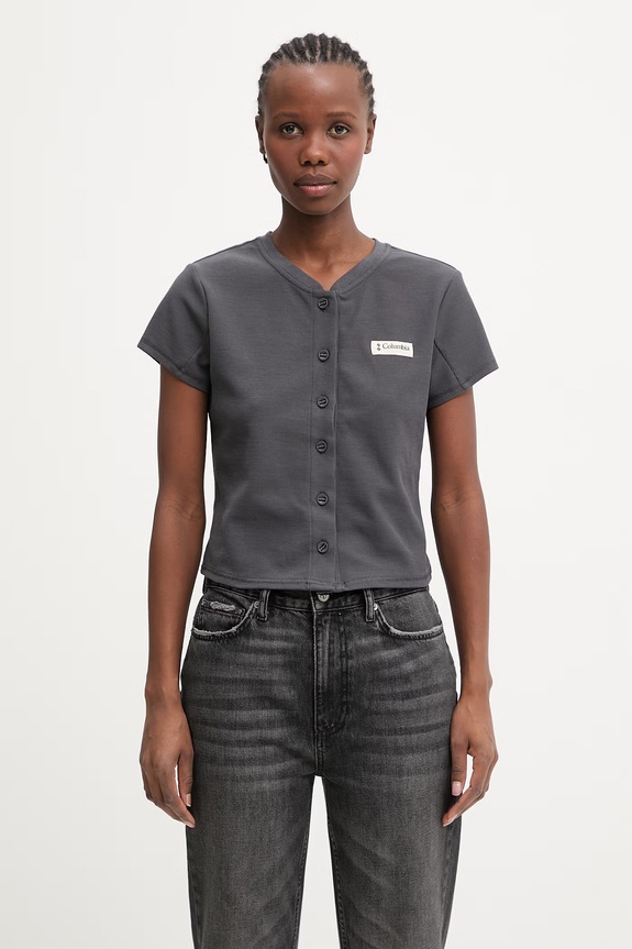 Columbia Acker Rock t-shirt z bawełną damski szary 2157051