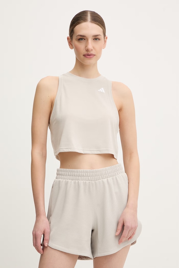 adidas Performance top treningowy We Tank pozostałe beżowy JC9557