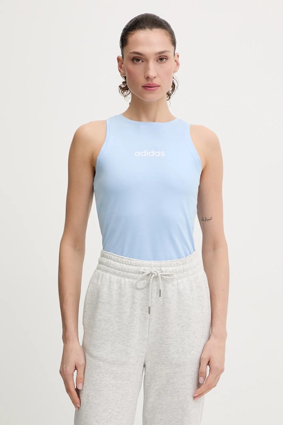 adidas top nadruk niebieski JG8627