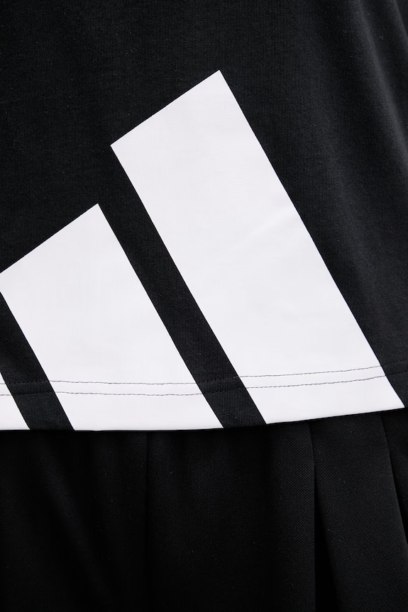 Βαμβακερό μπλουζάκι adidas JG8736 μαύρο
