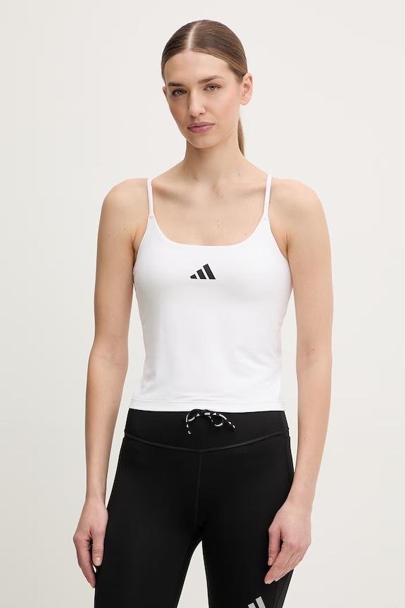 adidas Performance top da allenamento Optime slim bianco JN6856