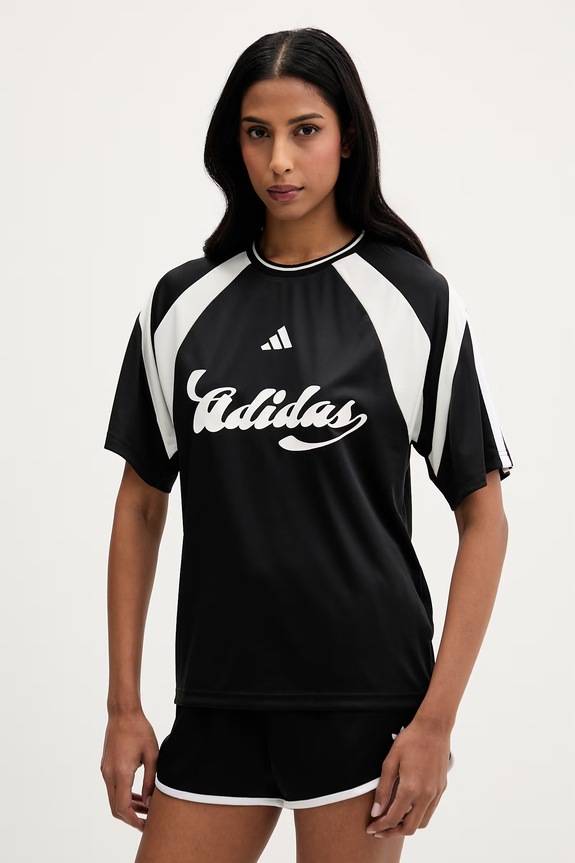 Μπλουζάκι adidas House of Tiro εμπριμέ μαύρο JY7623