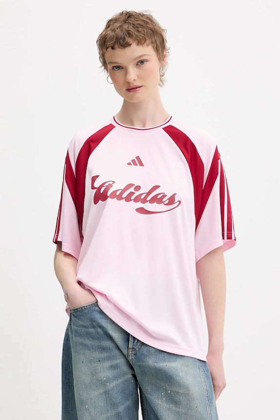 adidas tricou House of Tiro model fin roz JY7624