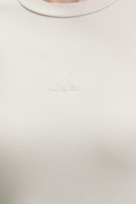 Μπλουζάκι adidas Essentials Rib Cap JZ0277 μπεζ