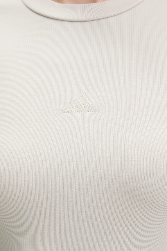 Μπλουζάκι adidas Essentials Rib Cap JZ0277 μπεζ