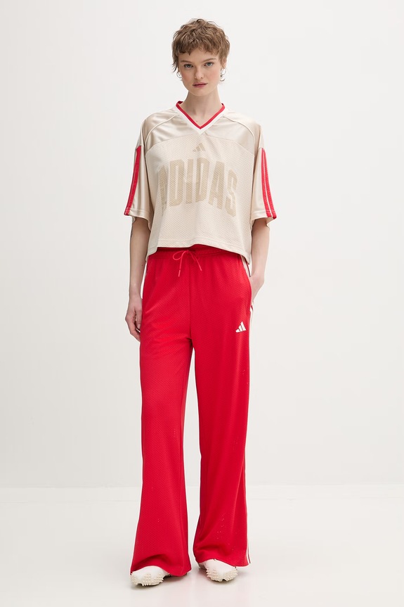 adidas t-shirt damski Stadium JZ1073 beżowy SS26