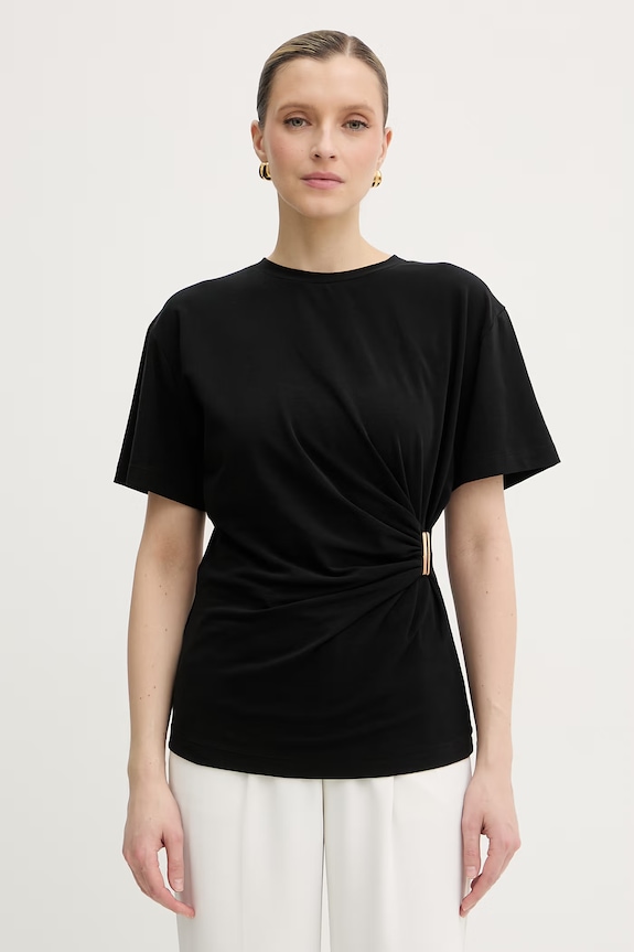 Pinko tričko dámske bavlnené s elastanom čierna 106455.A35D