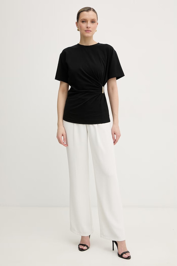 Pinko tričko dámske bavlnené s elastanom 106455.A35D čierna SS26
