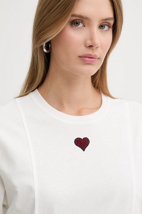 Pamučna majica Pinko bijela 105665.A326