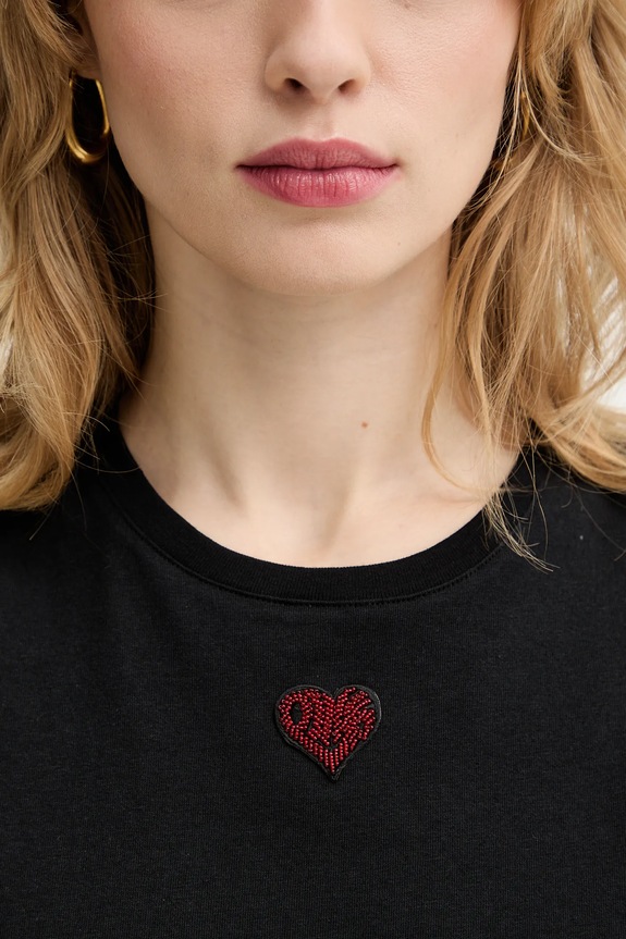Pinko top bawełniany 105741.A326 czarny