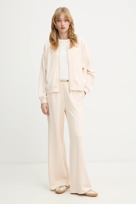Pinko t-shirt bawełniany 101752.A339 beżowy SS26