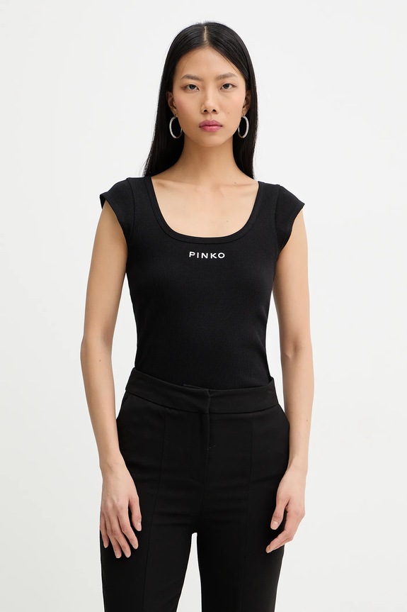 Pinko top imprimeu negru 105511.A338