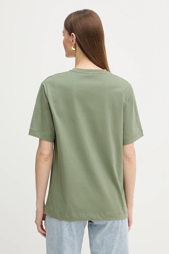 Îmbrăcăminte Pinko tricou din bumbac 105526.A33F verde