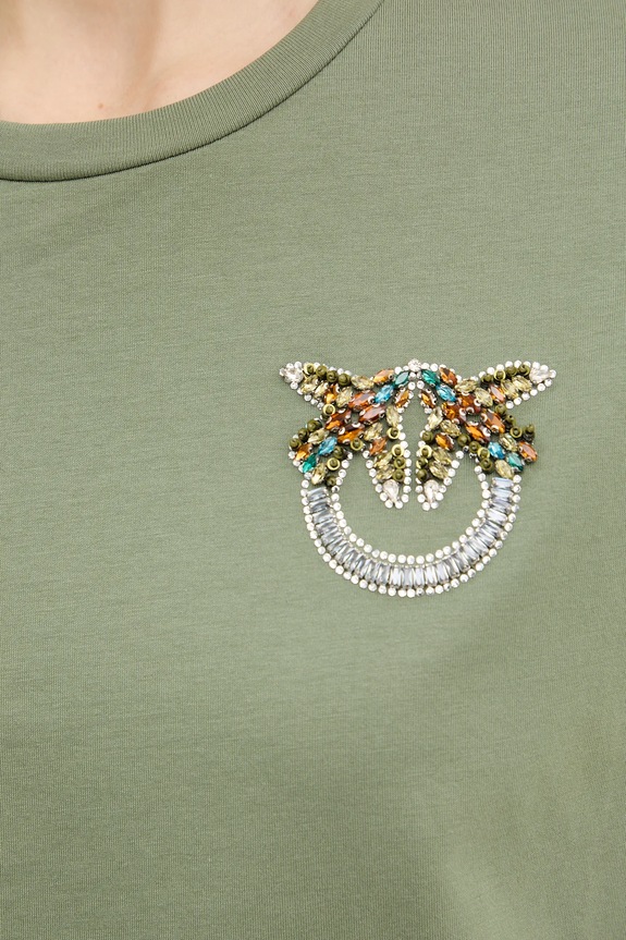 Pinko tricou din bumbac 105526.A33F verde