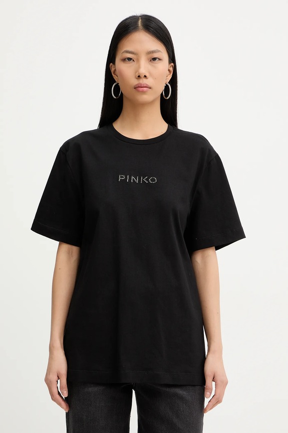 Îmbrăcăminte Pinko tricou din bumbac 105526.A33S negru