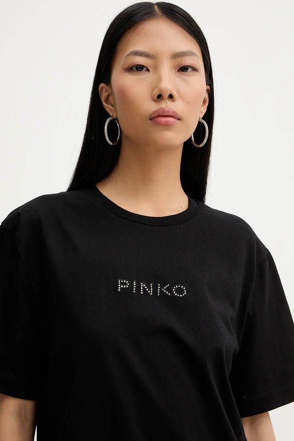Pinko tricou din bumbac negru 105526.A33S