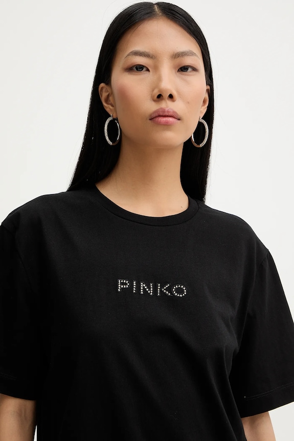 Pinko tricou din bumbac negru 105526.A33S