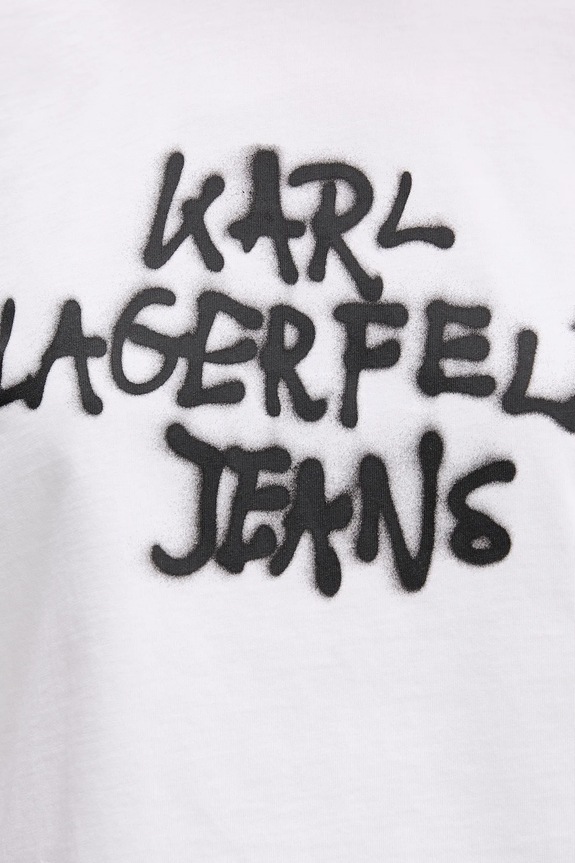 Karl Lagerfeld Jeans tricou din bumbac B1W17054 alb