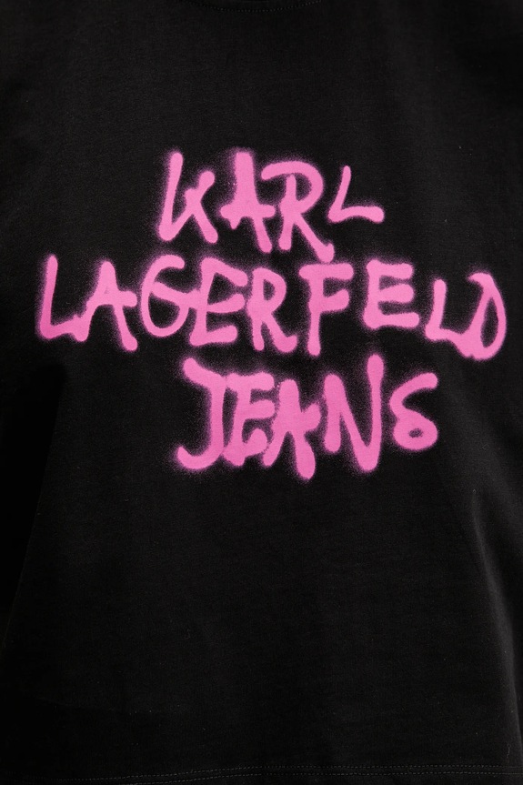 Bavlnené tričko Karl Lagerfeld Jeans B1W17054 čierna