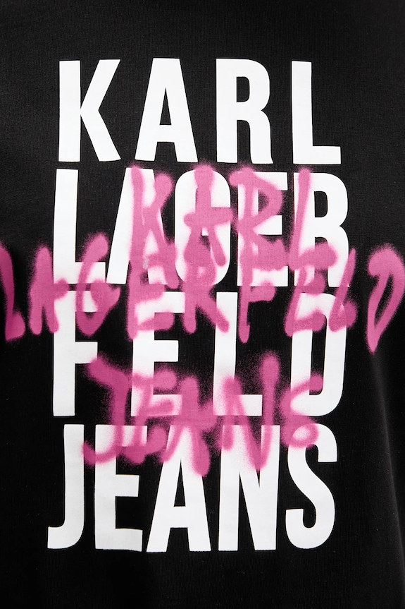 Хлопковая футболка Karl Lagerfeld Jeans B1W17057 чёрный